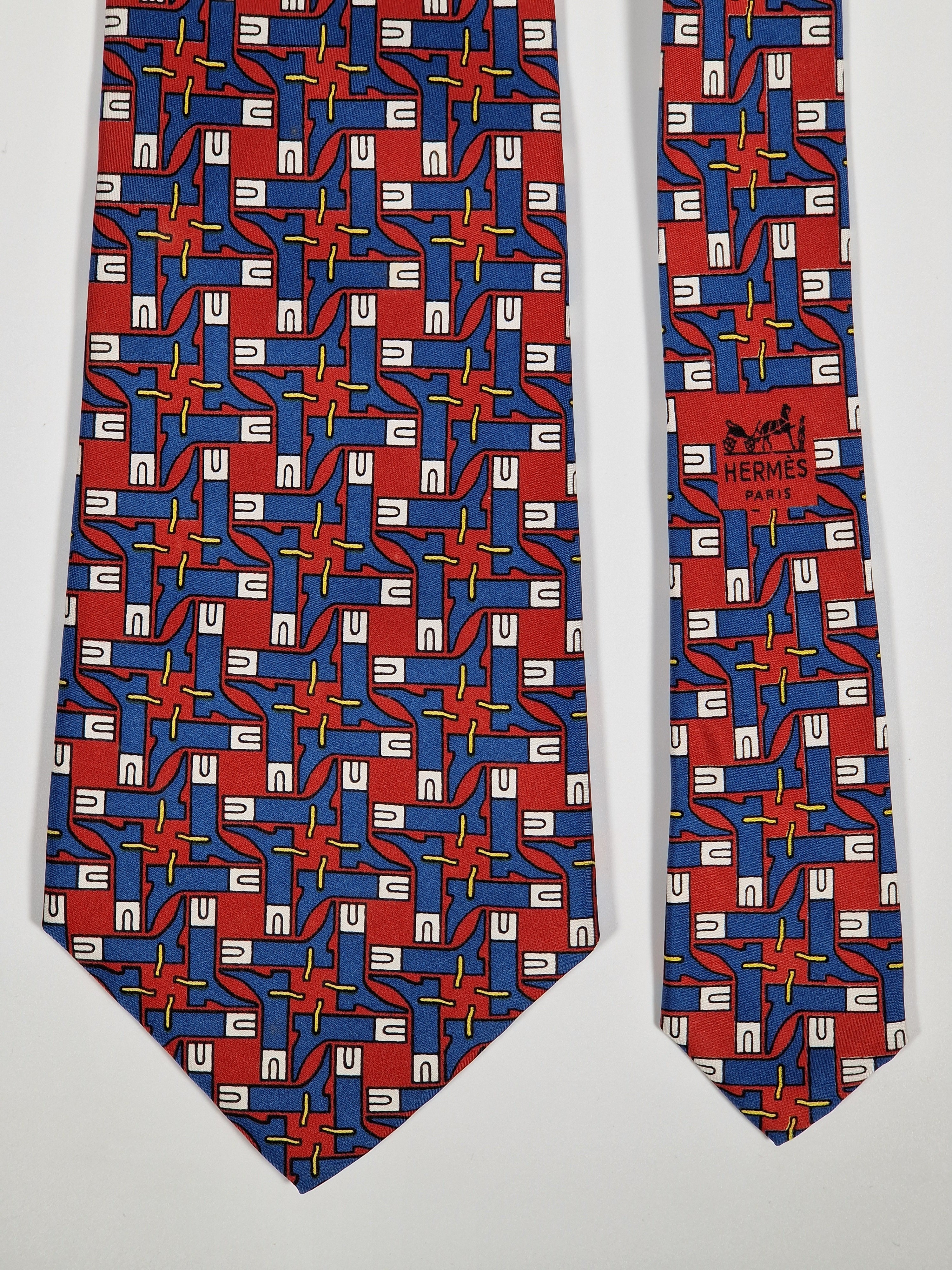 Hermés 454 HA Tie, Hermés wide vintage tie