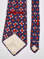 000454 Hermès silk tie red whimsical boots 454 HA