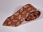 Hermés vintage silk tie horses brown 475 HA