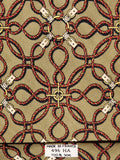 Hermés wide vintage silk tie gren ropes 496 HA