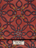 Hermés wide vintage silk tie red rope 496 HA