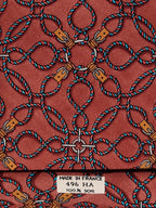 Hermés wide vintage silk tie red rope 496 HA