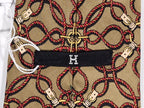 Hermés wide vintage silk tie gren ropes 496 HA