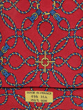 000496 Hermès tie red rope pattern 496 HA