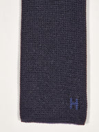 Hermés 4 way knit tie black blue red grey