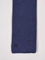 Hermés 4 way knit tie black blue red grey