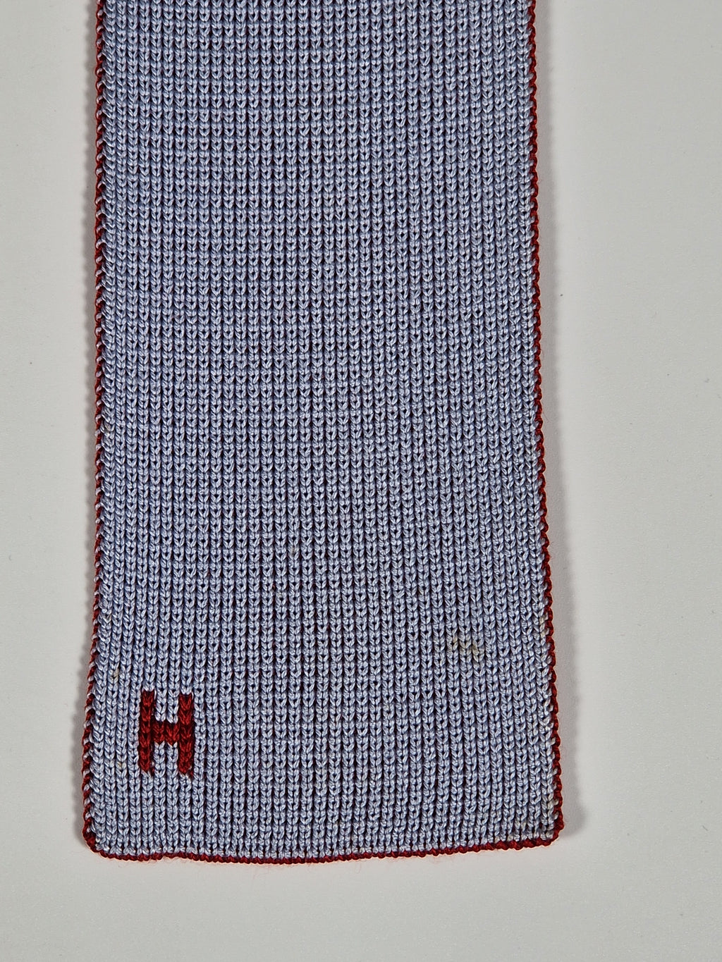 Hermés 4 way knit tie black blue red grey