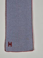 Hermés 4 way knit tie black blue red grey