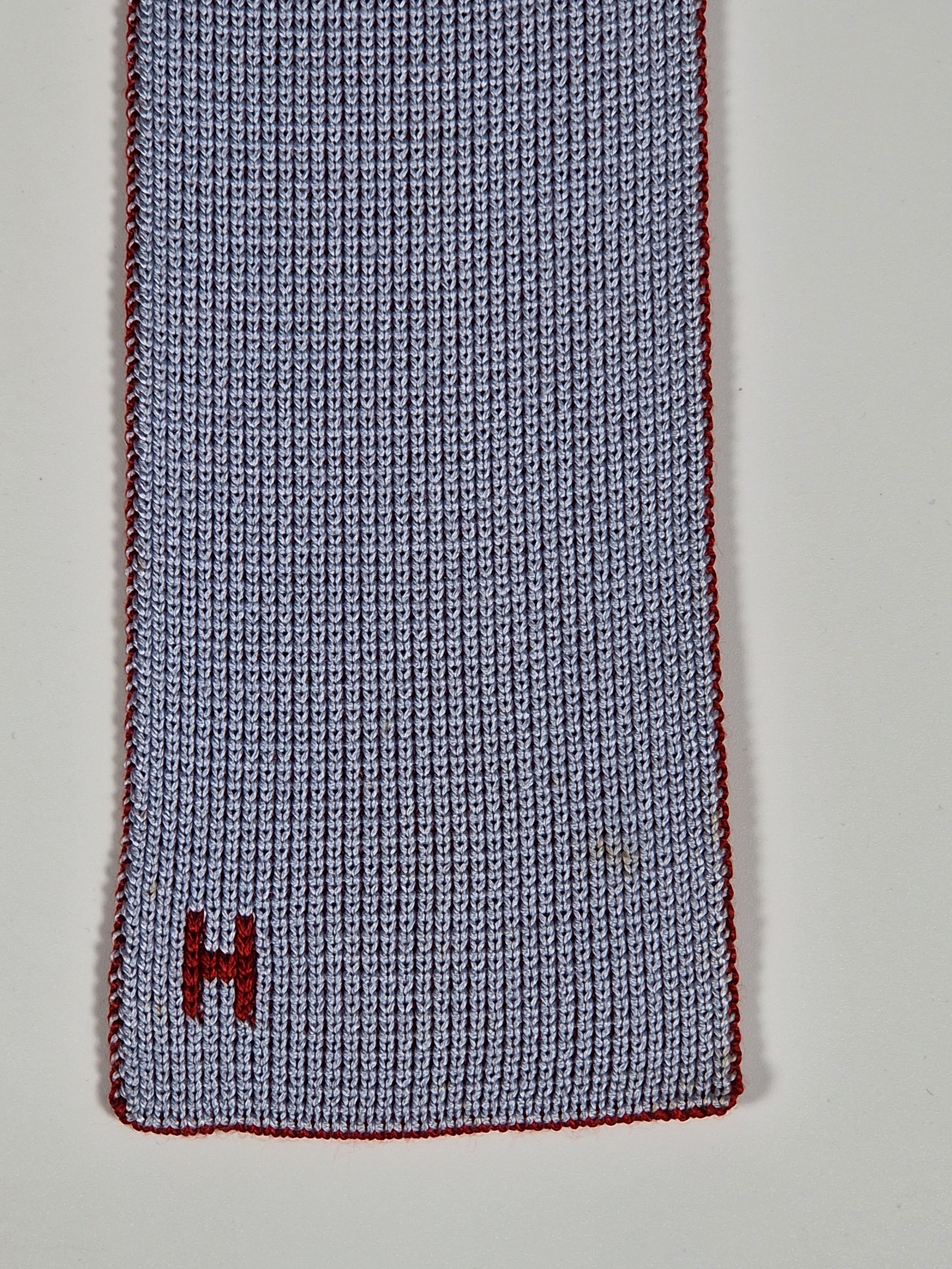Hermés 4 way knit tie black blue red grey