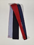 Hermés 4 way knit tie black blue red grey