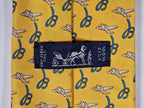 Hermès silk tie yellow Breitling pattern 5021 EA