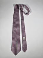 Hermès silk tie purple dolphin pattern 5022 PA