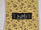 Hermès silk tie yellof fish pattern 5035 PA