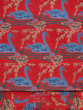 Hermés wide vintage silk tie red and blue svan 503 IA