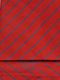 Hermès silk tie red striped 5041 FA