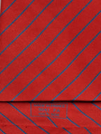 Hermès silk tie red striped 5041 FA