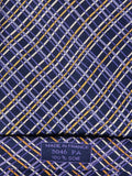 Hermès silk tie purple cheker pattern 5046 PA