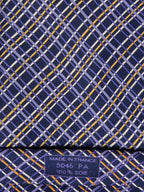 Hermès silk tie purple cheker pattern 5046 PA