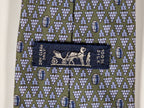 Hermès silk tie green wine and grapes 5073 PA