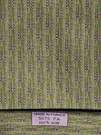 Hermès silk tie green H pattern 5075 PA