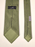 Hermès silk tie green H pattern 5075 PA