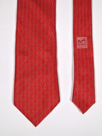 005075 Hermès tie red H pattern 5075 PA
