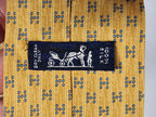 Hermès silk tie yellow H pattern 5075 PA