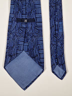 000509 Hermès tie blue geometrical pattern Hermès 509 IA tie blue