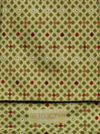Hermès silk tie yelow geometric pattern Hermès 5104 HA tie yellow