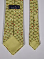 Hermès silk tie yelow geometric pattern Hermès 5104 HA tie yellow