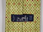 Hermès silk tie yelow geometric pattern Hermès 5104 HA tie yellow