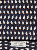 Hermès silk tie black whimsical pinguins 5143 HA