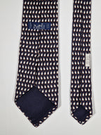 Hermès silk tie black whimsical pinguins 5143 HA