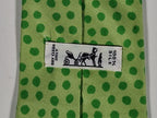 Hermès silk tie green with dots 5157 HA