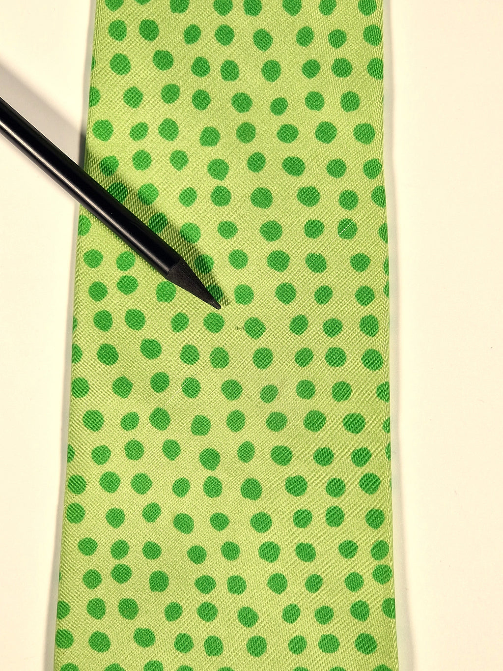 Hermès silk tie green with dots 5157 HA