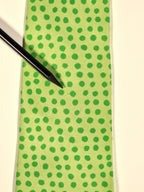 Hermès silk tie green with dots 5157 HA