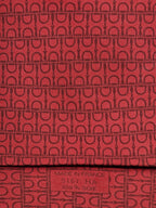 005161 Hermès tie red equestrian pattern 5161 HA