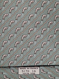 005170 Hermès tie green jumping salmon pattern 5170 IA