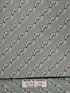 005170 Hermès tie green jumping salmon pattern 5170 IA