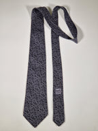 005186 Hermès tie black chain pattern 5186 IA