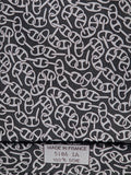 005186 Hermès tie black chain pattern 5186 IA