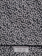 005186 Hermès tie black chain pattern 5186 IA
