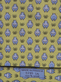 005195 Hermès silk tie green whimsical hippo 5195 IA