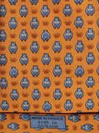 005195 Hermès tie Hippo orange 5195 IA