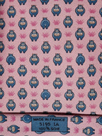 005195 Hermès tie pink  whimsical hippo pattern  5195 IA