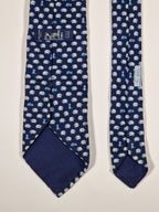 005209 Hermès tie blue dog and sheeps whimsical pattern 5209 IA