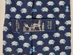 005209 Hermès tie blue dog and sheeps whimsical pattern 5209 IA