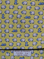 005209 Hermès tie green dog and sheeps Hermès 5209 IA tie green