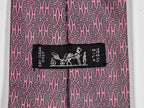 005218 Hermès silk pink H pattern tie 5218 IA