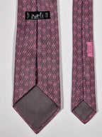 005218 Hermès silk pink H pattern tie 5218 IA